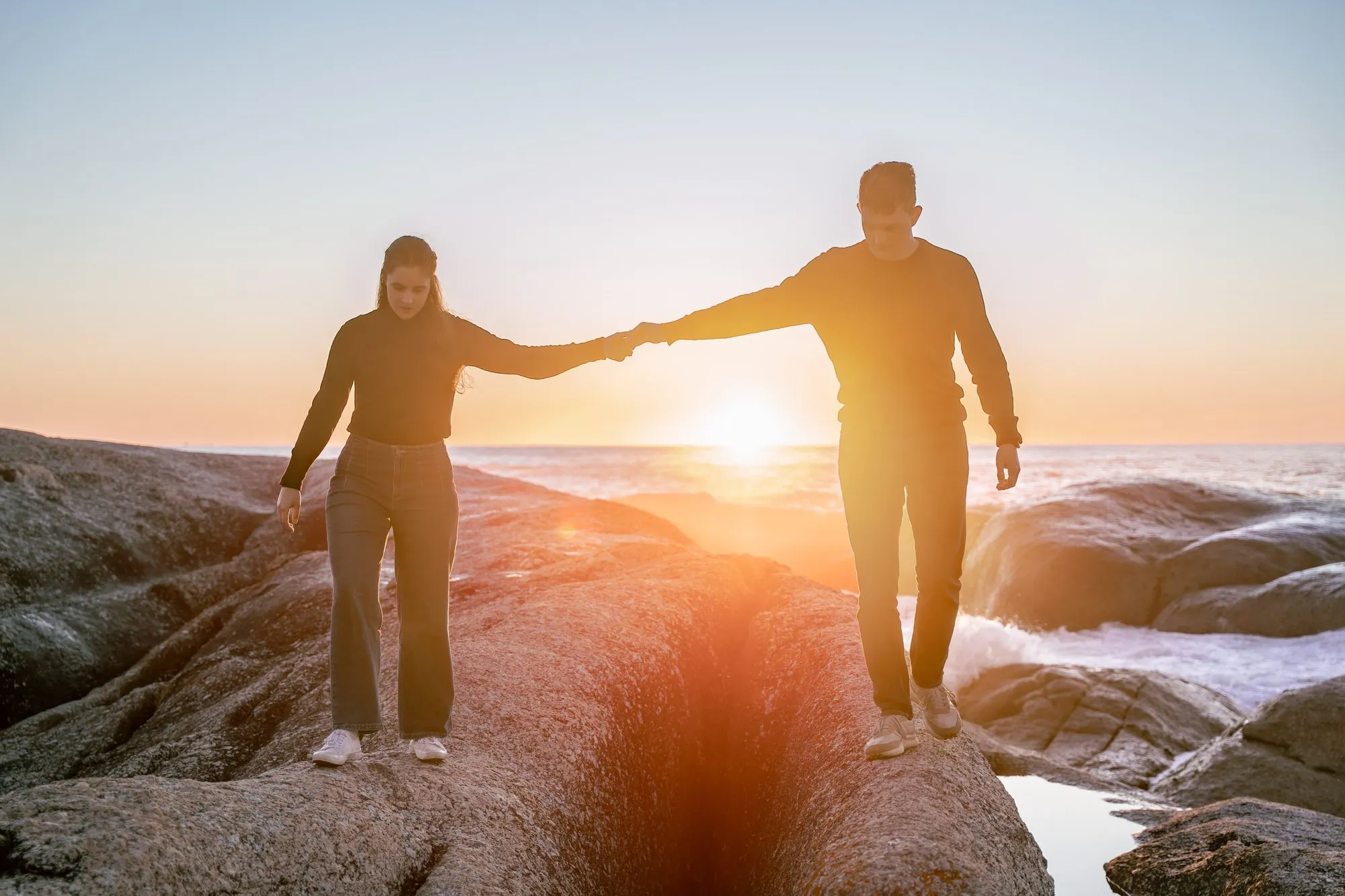 Engagement session on the Cape Town coastline