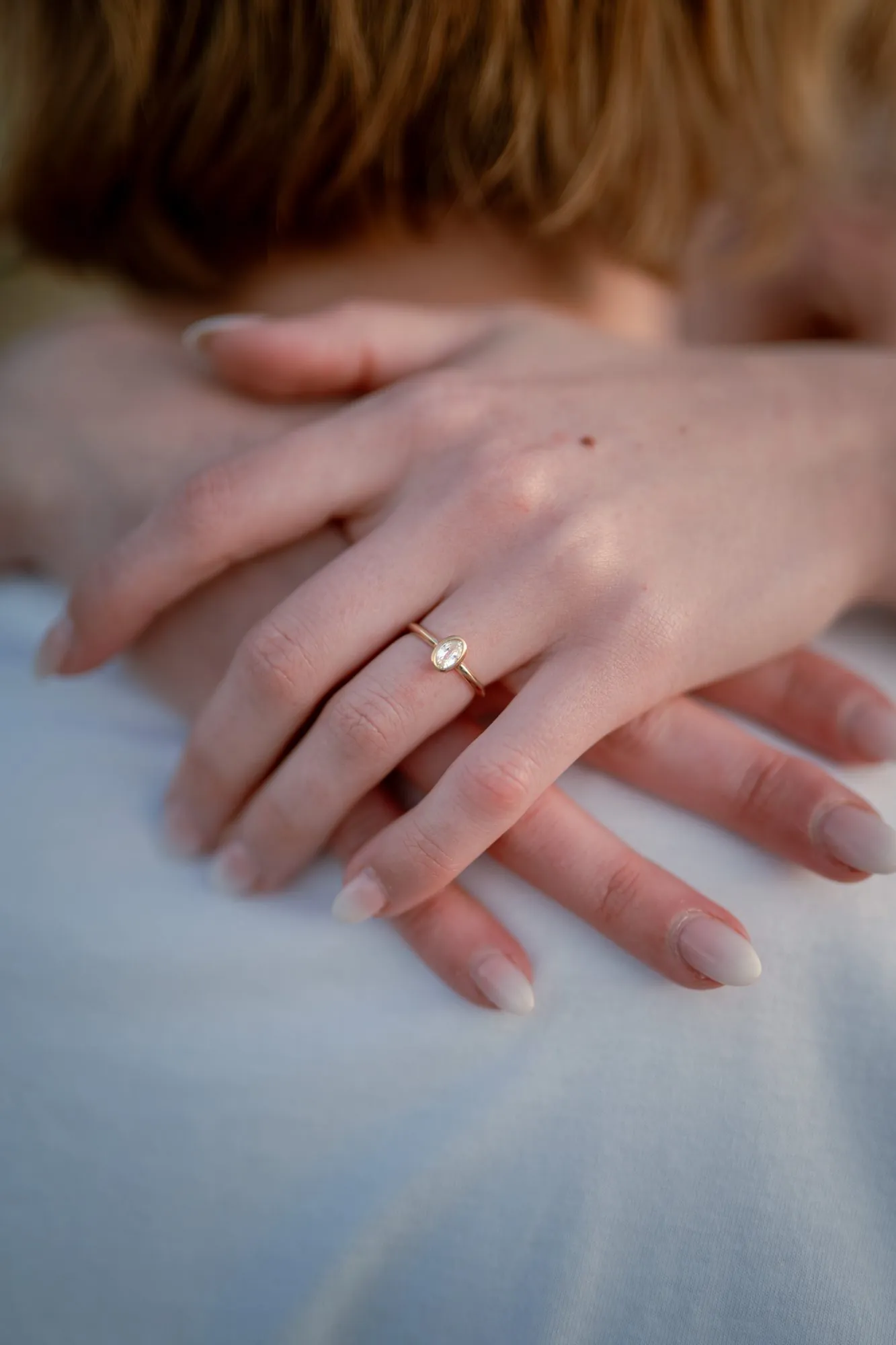 A quiet moment during an engagement session