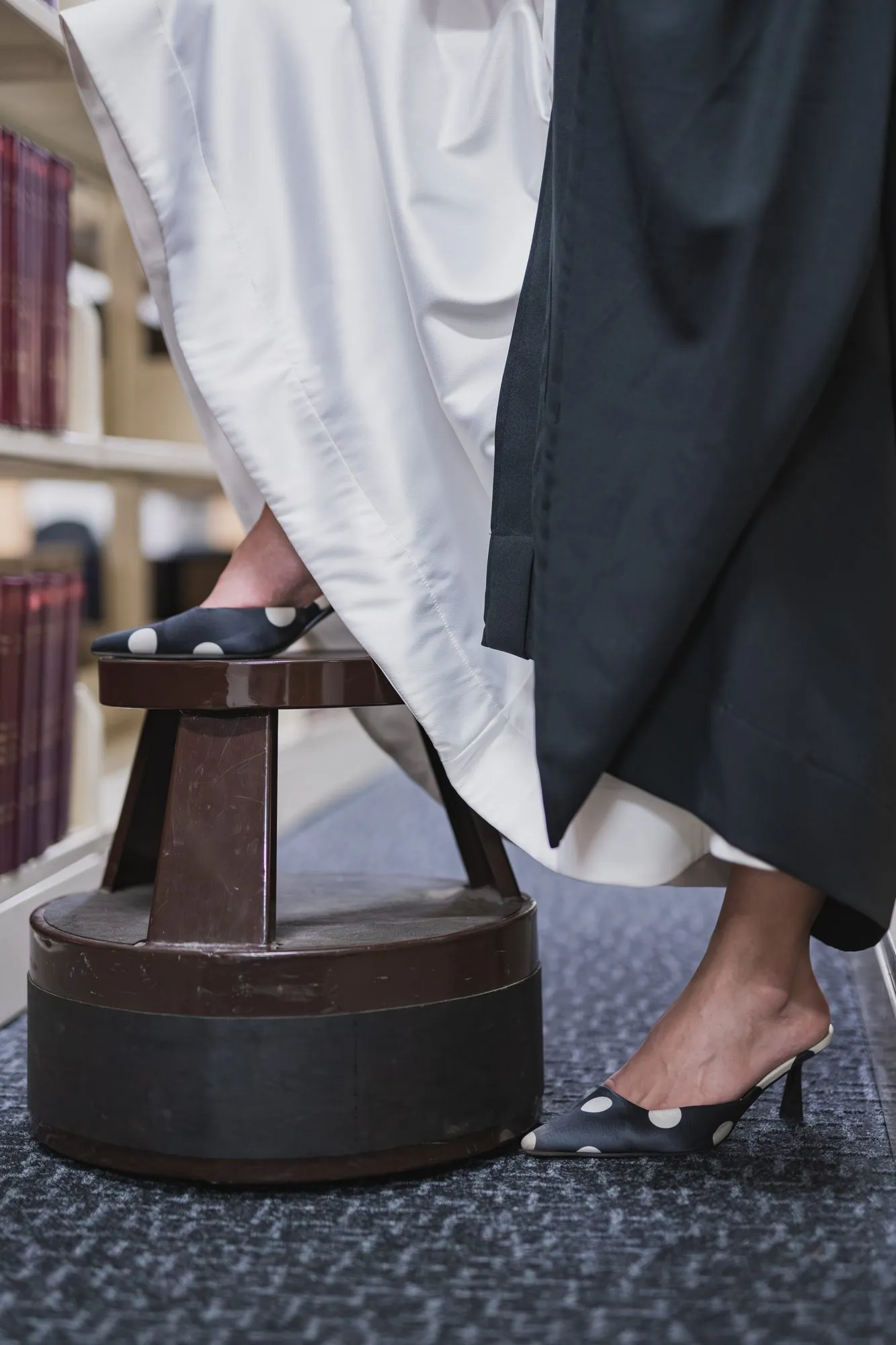Graduation portrait on campus