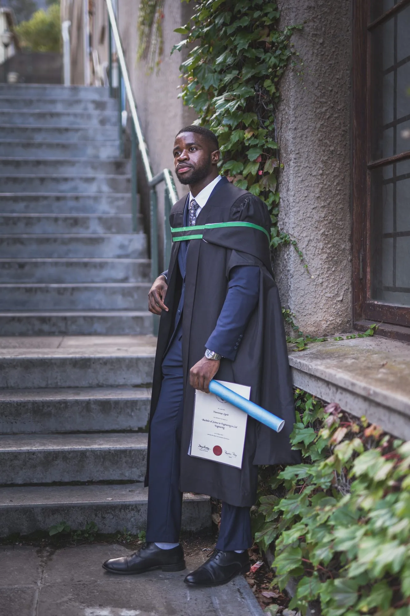 A graduate celebrating with family at UCT